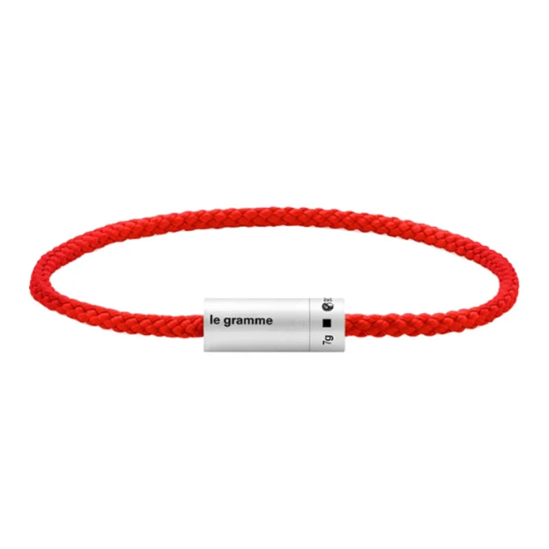 925 Sterling Silver Classic Cable Rope Bracelet - LG French Luxury Jewelry Brushed Finish Open Design Unisex Gifts for Men