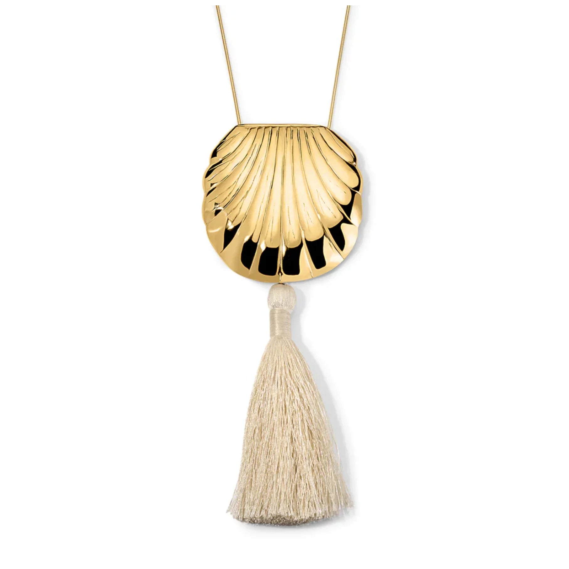 Europe American Gold Silver Large Shell Tassel Pendant High Quality Necklace Woman Fashion Jewelry Party Trend