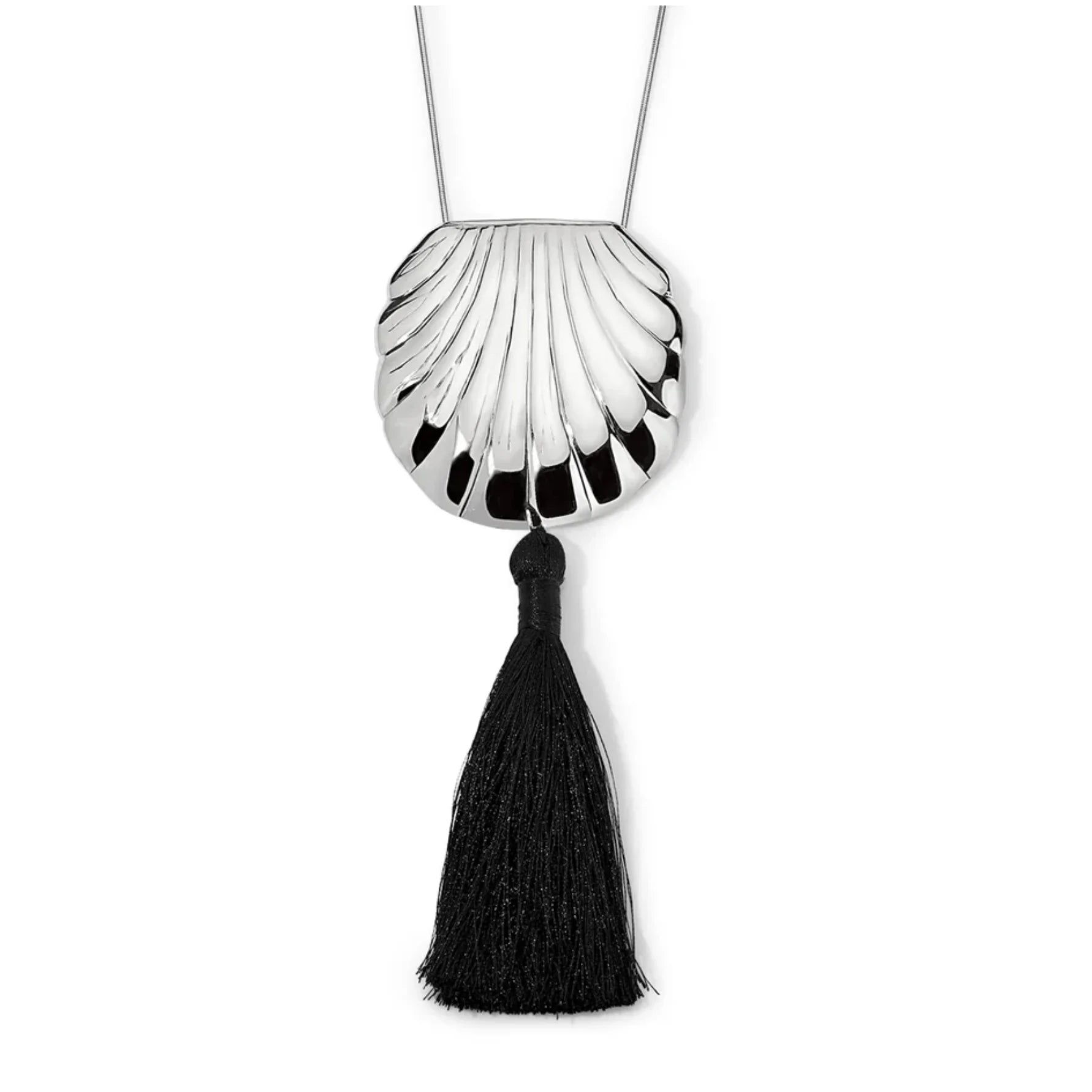 Europe American Gold Silver Large Shell Tassel Pendant High Quality Necklace Woman Fashion Jewelry Party Trend