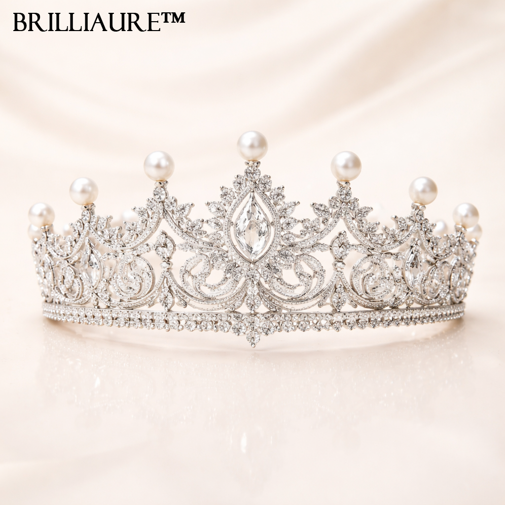 Brilliaure™ Aurora Pearl Crystal Crown